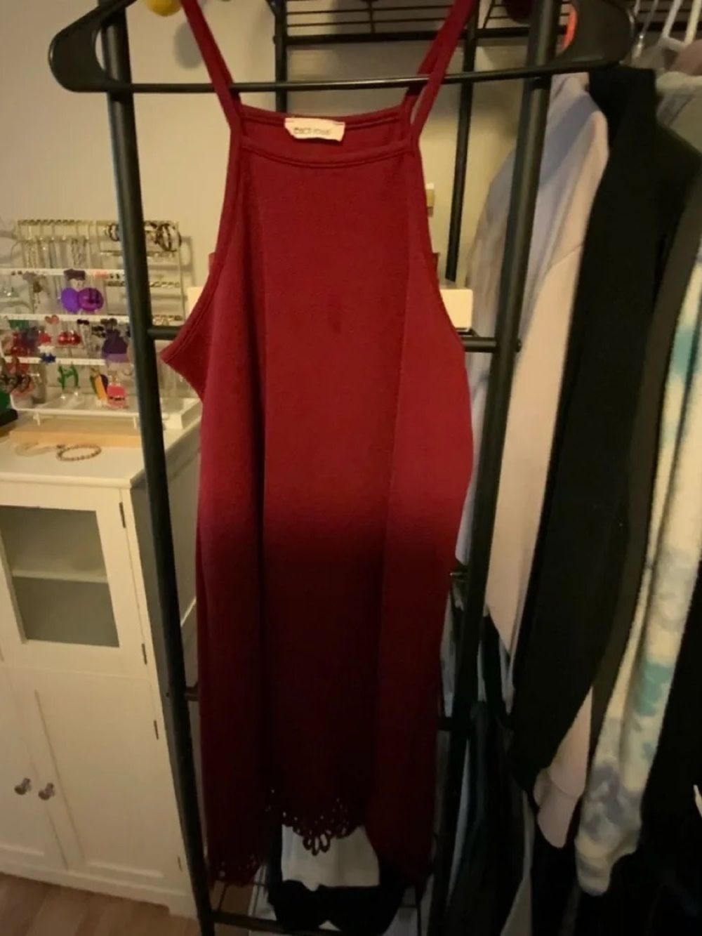 Forever 21 Burgundy Sleeveless Mini Dress